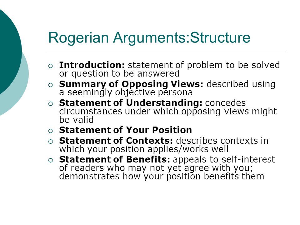 Sample Rogerian Argument